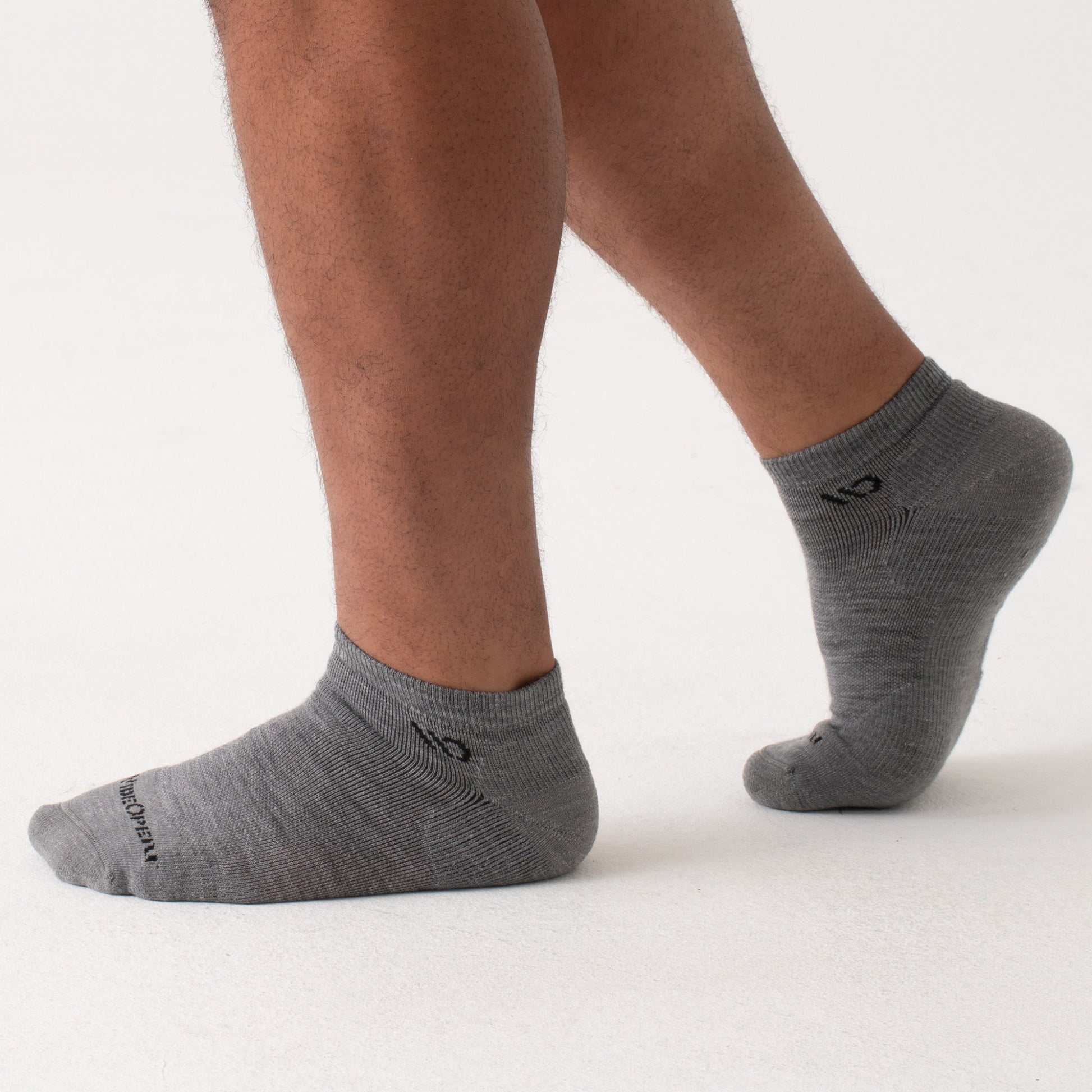 Men's Solid Cushioned No Show Socks